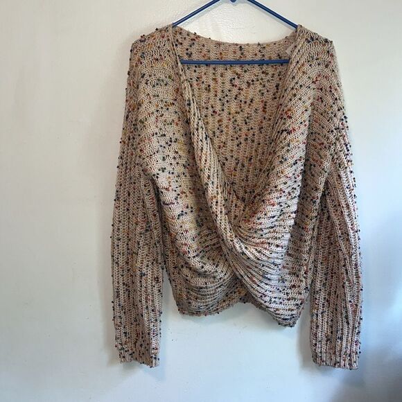 EXCELLENT CONDITION AMOLI MULTICOLOR CONFETTI KNOT TWIST SWEATER MEDIUM/LARGE - Picture 8 of 11